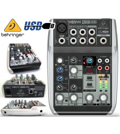 Behringer Xenyx Q502 USB 4 Channel Mixer